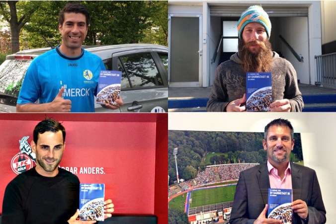 Sie haben das Buch bereits: Elton da Costa (o.l), 'Toni' Sailer (o.r.), Mergim Mavraj (u.l.), Thomas Schmidt (u.r.), die sich allesamt zu Interviews für das Buch bereit erklärten.